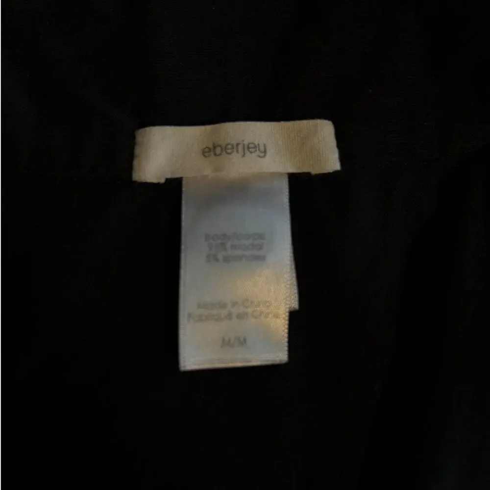 EBERJEY William Long Sleeve Pajama Top - Black - Size Medium